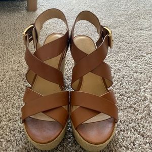 Michael Kors Leather Wedges